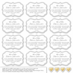 Custom Wedding Guest Address Address Label Shaped