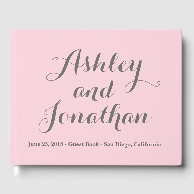 Custom Wedding Guest Book Personalised Guest Book (Front)