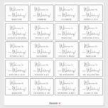 Custom Wedding Guest Names Black White Welcome<br><div class="desc">Custom Wedding Guest Names Black White Welcome Sticker</div>