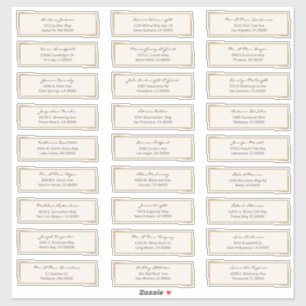 Custom Wedding Guests pre printed Address Labels