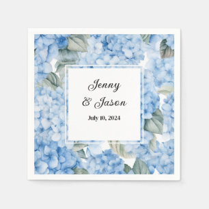 Custom Wedding Hydrangea Paper Napkins