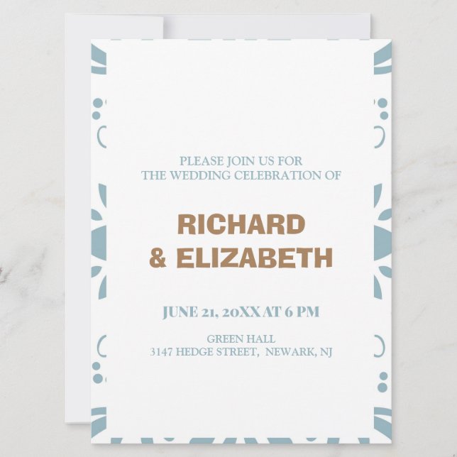 Custom wedding invitation (Front)