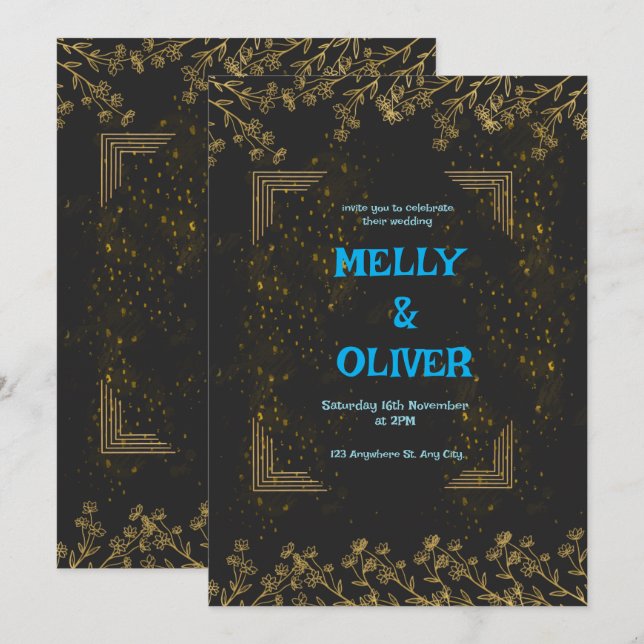 Custom Wedding Invitation (Front/Back)