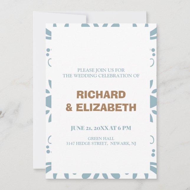 Custom wedding invitation (Front)