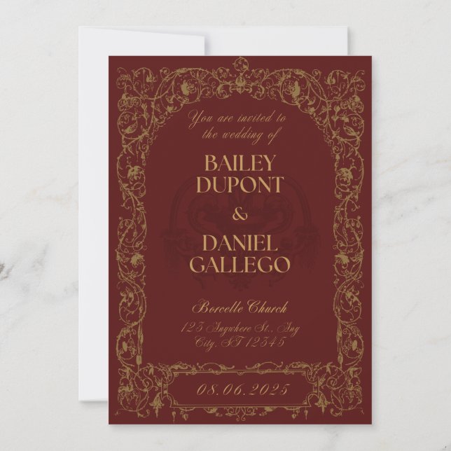 custom wedding invitations (Back)