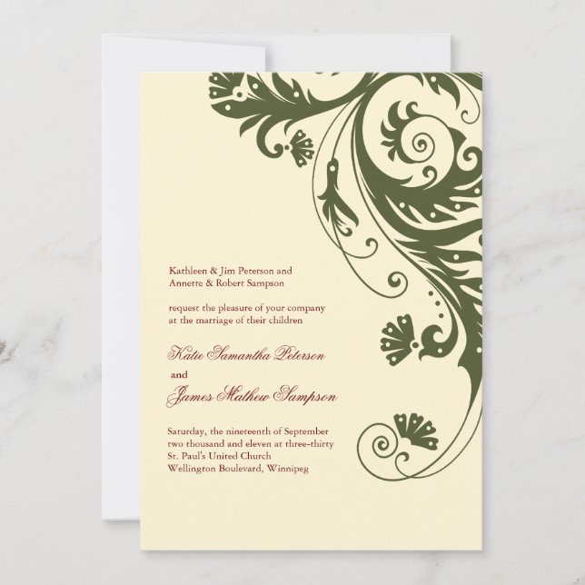 Custom Wedding Invitations (Front)