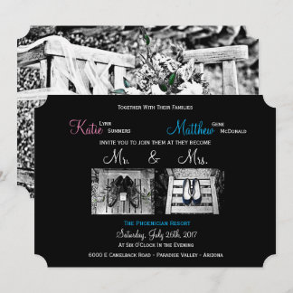 Custom Wedding Invitations - Add your own photos!