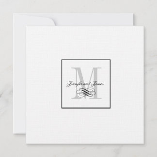 Custom Wedding Invitations Monogram Names Logo