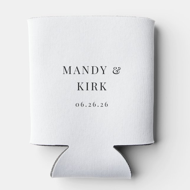 Custom Wedding Koozie | Bride & Groom Can Sleeve (Back)