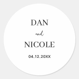 Custom Wedding Labels for Envelopes with Date and