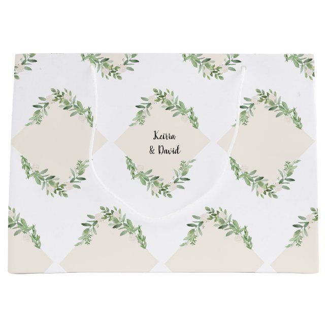 Custom Wedding Large Gift Bag (Front)