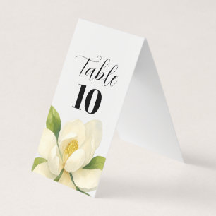 Custom Wedding Magnolia Flower Table Number