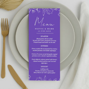 Custom Wedding Menu – Starter, Entrées & Dessert