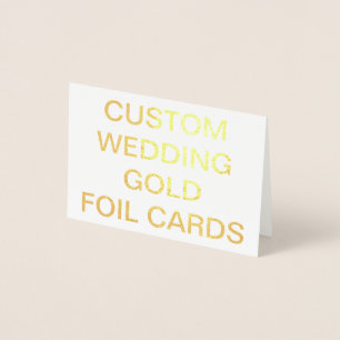 Custom Wedding Mini Personalised Gold Foil Card