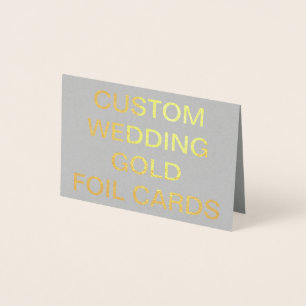 Custom Wedding Mini Personalised Gold Foil Card