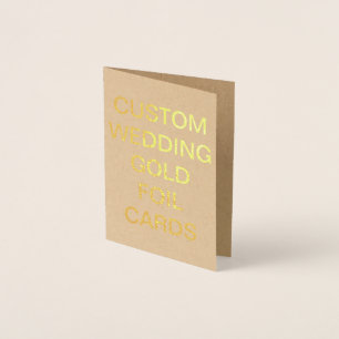 Custom Wedding Mini Personalised Gold Foil Card