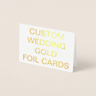 Custom Wedding Mini Personalised Gold Foil Card