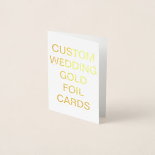 Custom Wedding Mini Personalised Gold Foil Card