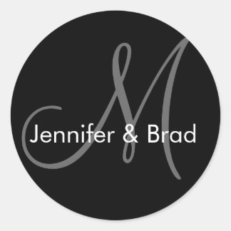 Custom Wedding Monogram Sticker