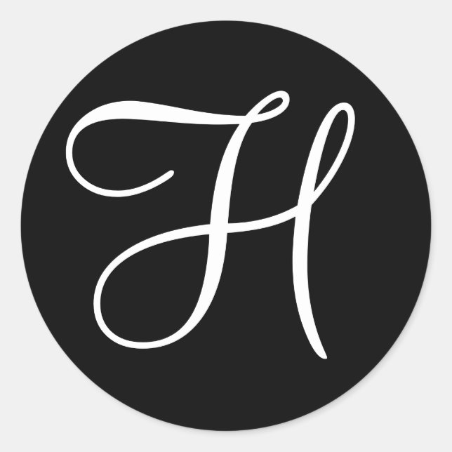 Custom Wedding Monogram Template Invitation Seals (Front)
