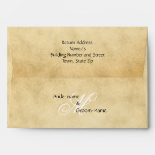Custom Wedding Monogram Vintage Style Envelopes