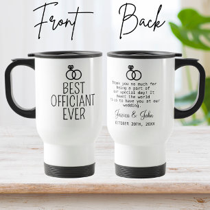 Custom Wedding Officiant Gift Best Officiant Ever Travel Mug