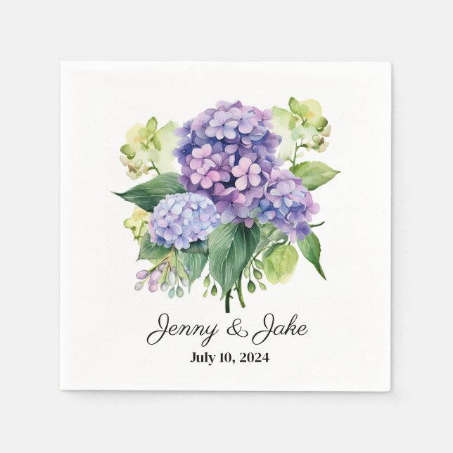 Custom Wedding Paper Napkins (Front)