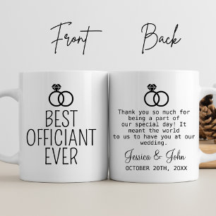 Custom Wedding Party Best Officiant Ever Officiant Mug