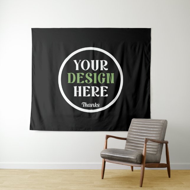 Custom Wedding Party Name & Date Design Tapestry (In Situ (Horizontal))