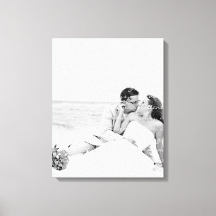 Custom Wedding Photo and Lyrics Canvas Art