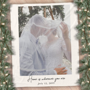 Custom Wedding Photo Blanket Cosy Newlywed Gift