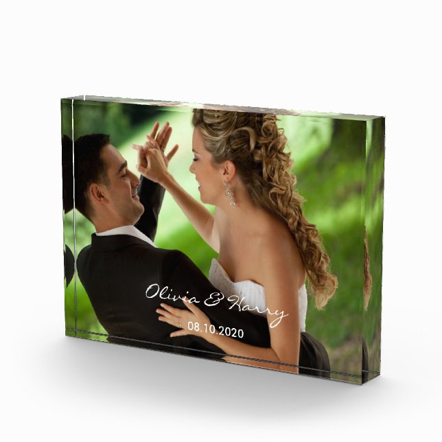 Custom Wedding Photo Block (Right)