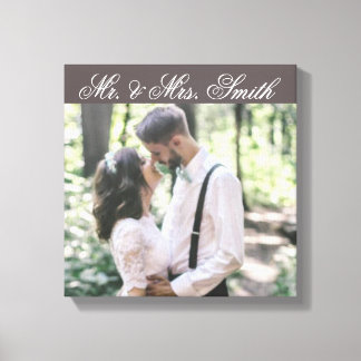 Custom Wedding Photo Canvas Print