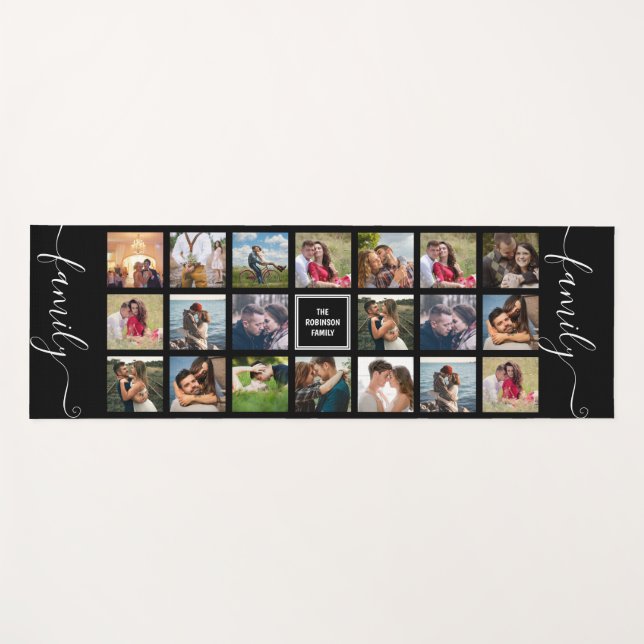 Custom Wedding Photo Collage Yoga Mat (Front (Horizontal))