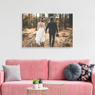 Custom Wedding Photo Extra Large Canvas Print