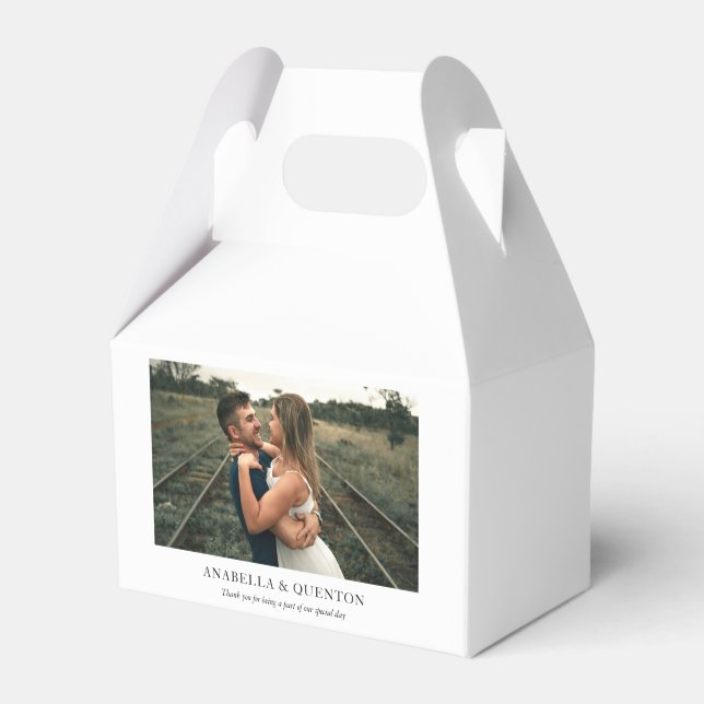Custom Wedding Photo  Favour Box (Front Side)