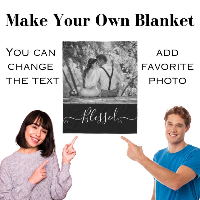 Custom Wedding Photo Fleece Blanket (Creator Uploaded)