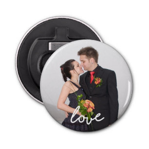 Custom Wedding Photo Love Keepsake Bottle Opener