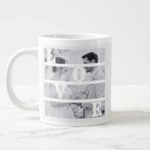 Custom Wedding Photo "LOVE" Large Coffee Mug
