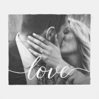 Custom wedding photo Love script gift