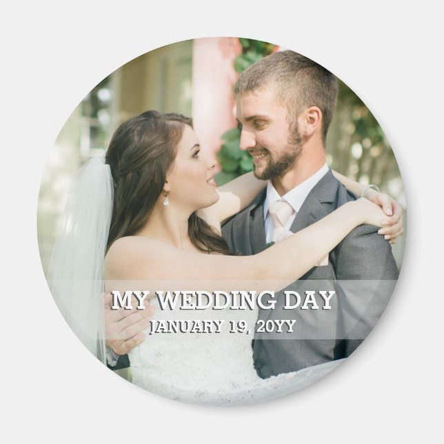 Custom WEDDING Photo Magnet (Front)