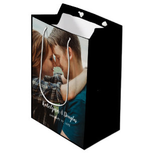 Custom Wedding Photo Medium Gift Bag
