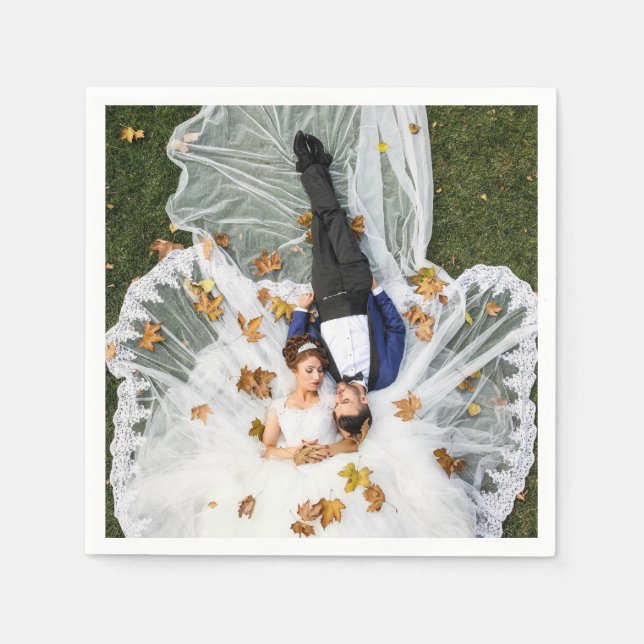 Custom Wedding Photo Napkin (Front)