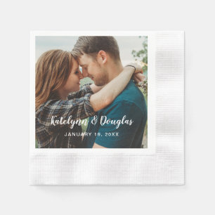 Custom Wedding Photo Napkin