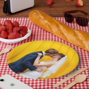 Custom Wedding Photo Paper Plate