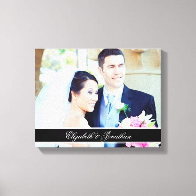 Custom Wedding Photo Personalised Canvas Art (Front)