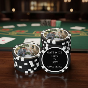 Custom Wedding Photo Poker Chip Favor