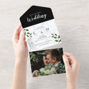 Custom Wedding Photo Save the Date Invitation