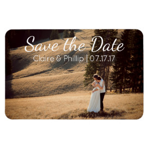 Custom Wedding Photo Save the Date Magnet