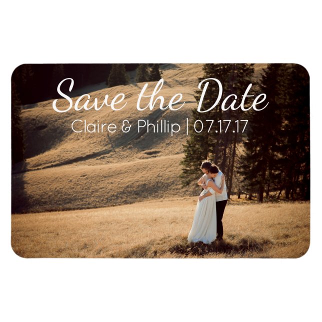 Custom Wedding Photo | Save the Date Magnet (Horizontal)